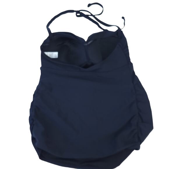 Old Navy Tankini Swimsuit Top Medium Black Neutral Swim Modest - Picture 2 of 5